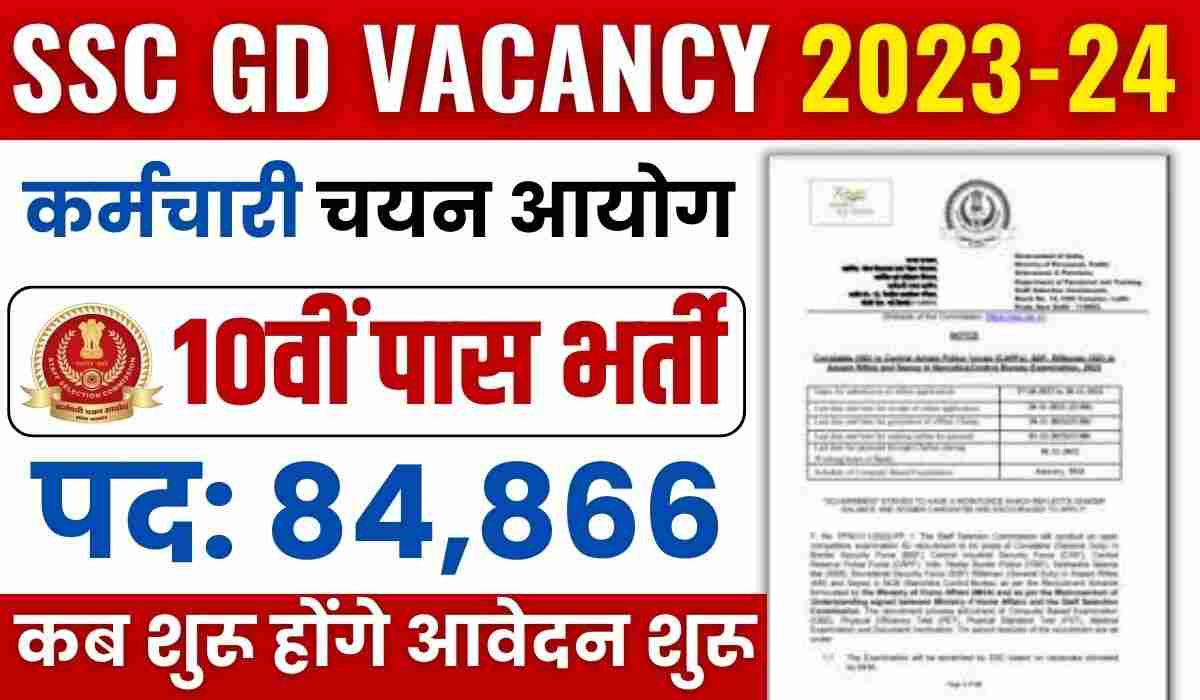 SSC GD Constable Vacancy 202324 Ojas Club